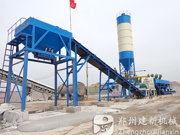 郑州建新600稳定土拌合站设备在焦作孟州投产运行
